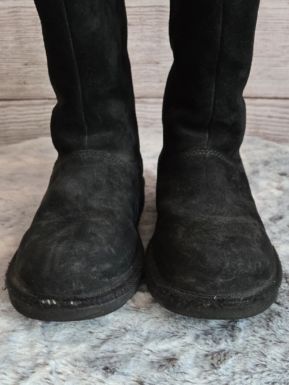 UGG Tall Black Winter Boots, Girls Size 2
